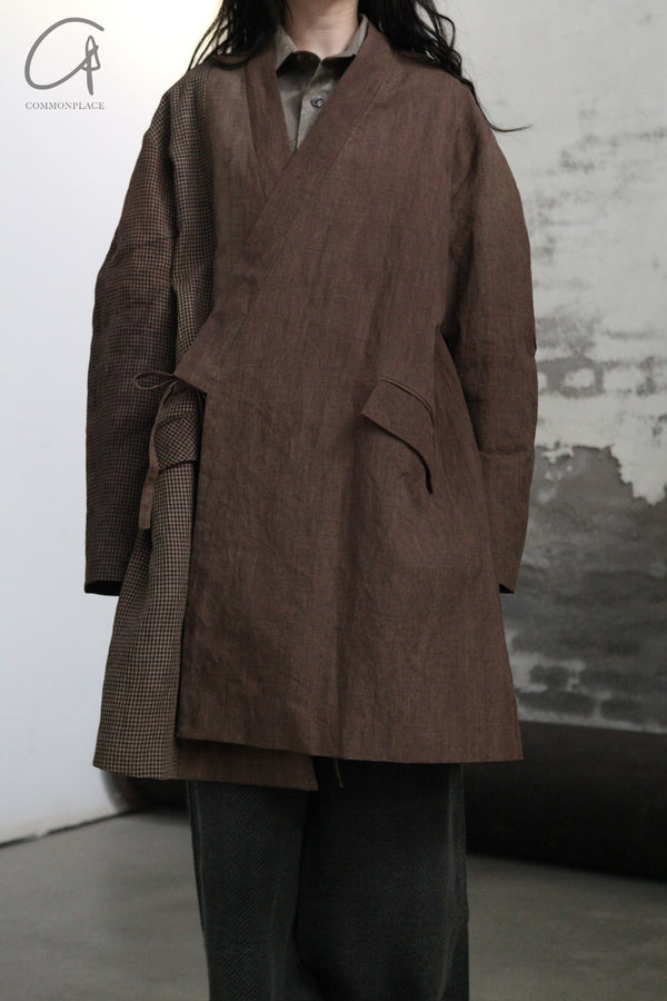 AVIVA JIFEI XUE mid-length kimono jacket SS24-MKJ-PKC